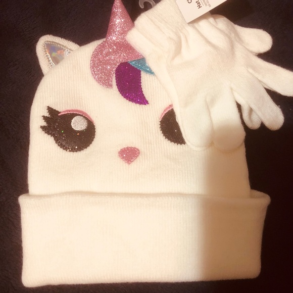 Unicorn hat and glove set - Picture 1 of 2